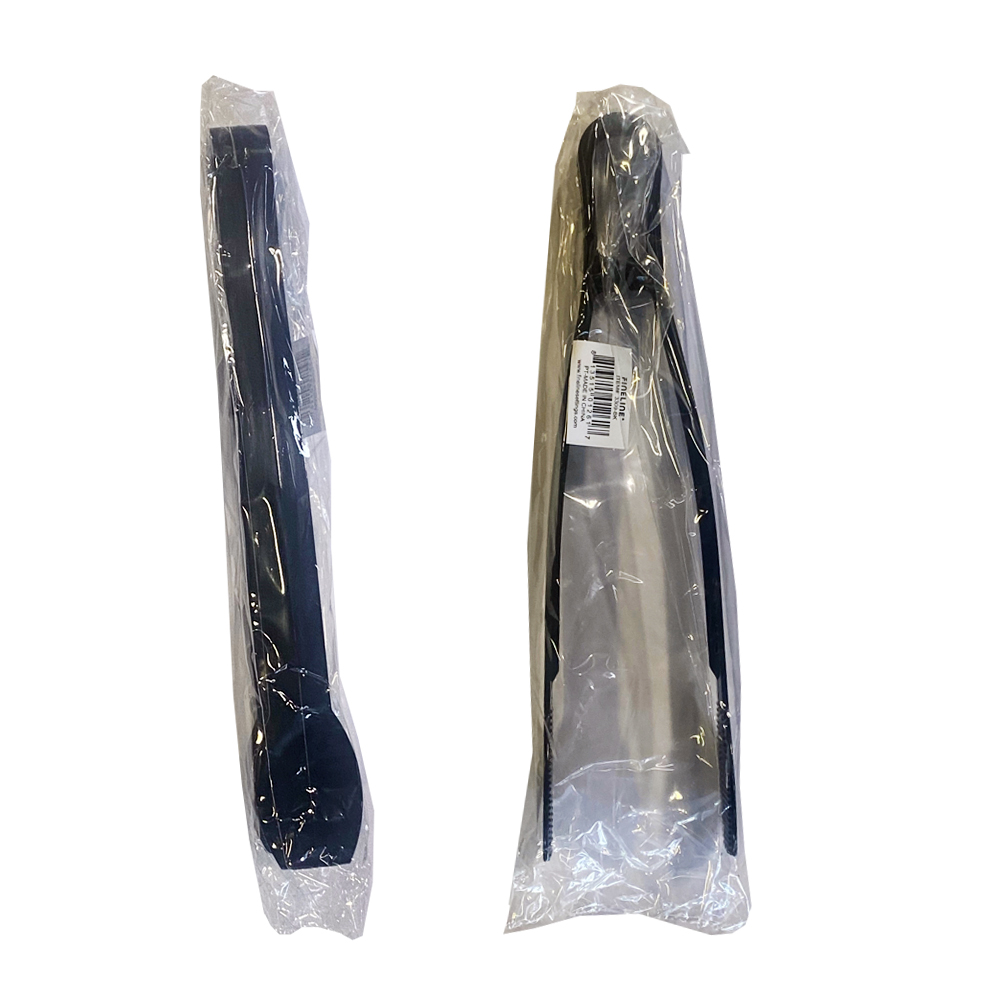 3309 BK Wrapped Platter Pleasers Black 9" Plastic Serving Tong 48/cs - 3309-BK BLK 9" TONGS INDV WRAP