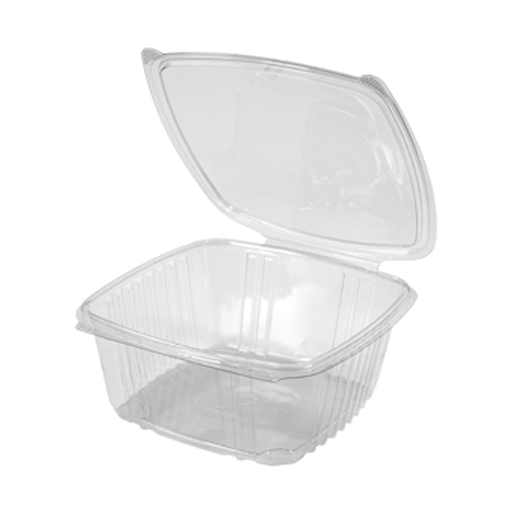 AD64 Clear 64 oz. Hinged Deli Container 2/100 cs