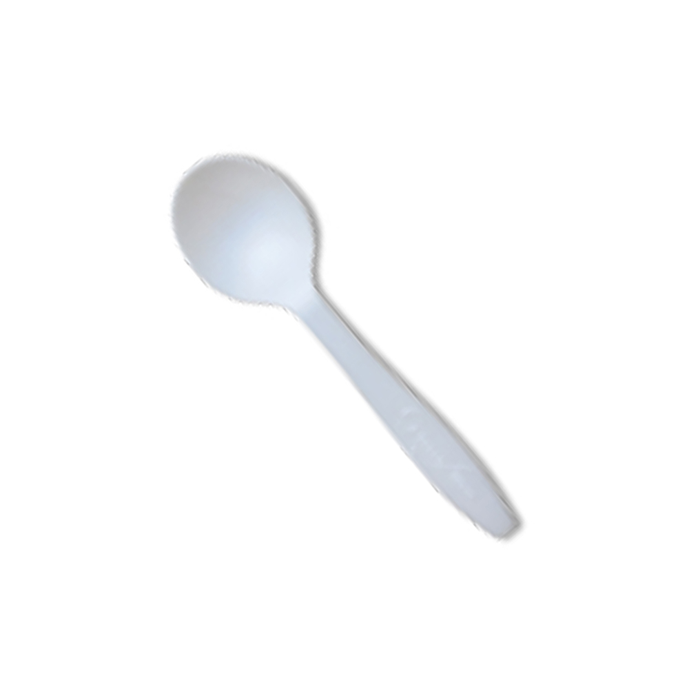 SSPOON-FLSZ Epoch Soup Spoon White Compostable 20/50 cs - SSPOON-FLSZ COMPSTBLE SOUPSPON
