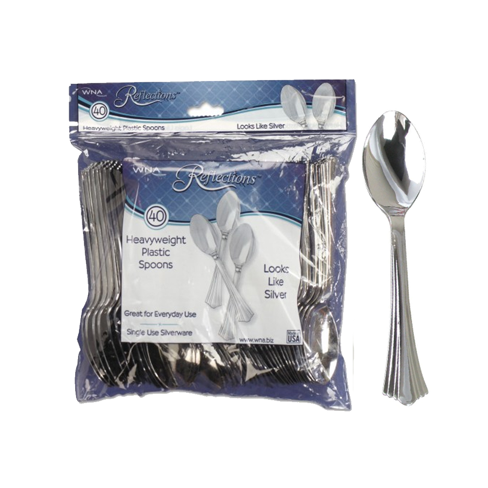 REF320SP Reflections Polybag Teaspoon Silver Polystyrene 8/40 cs