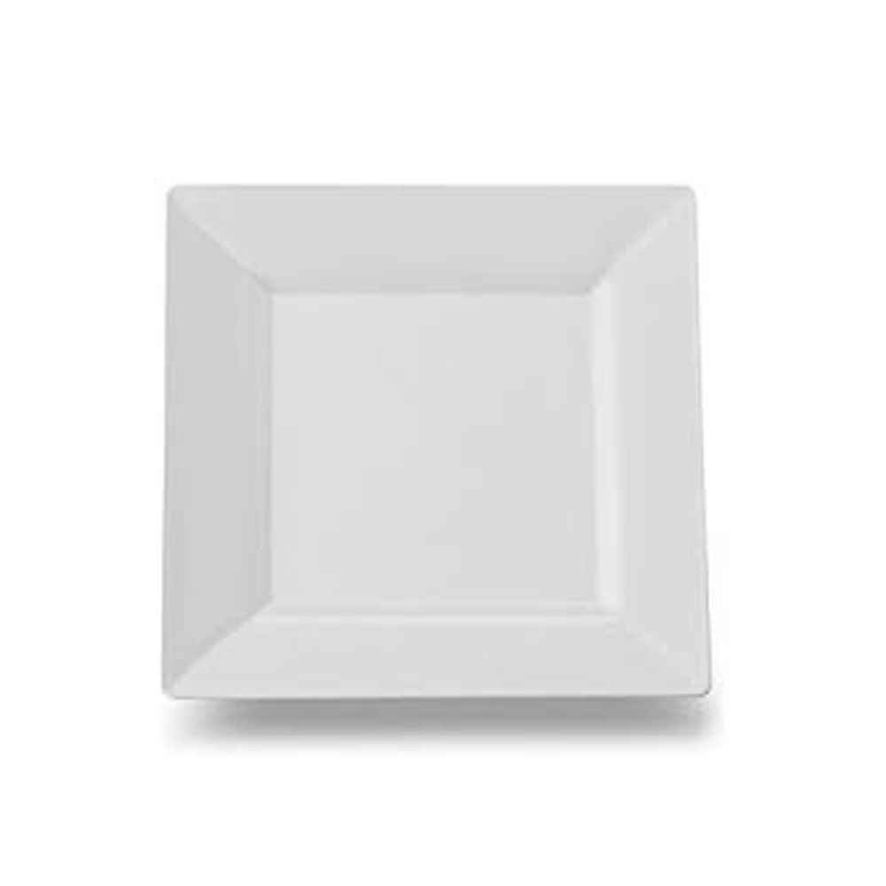 SQ00650 Simply Squared White 6.5" Plastic Plate 12/10 cs - SQ00650 6.5"WHT SIMSQ PLATE
