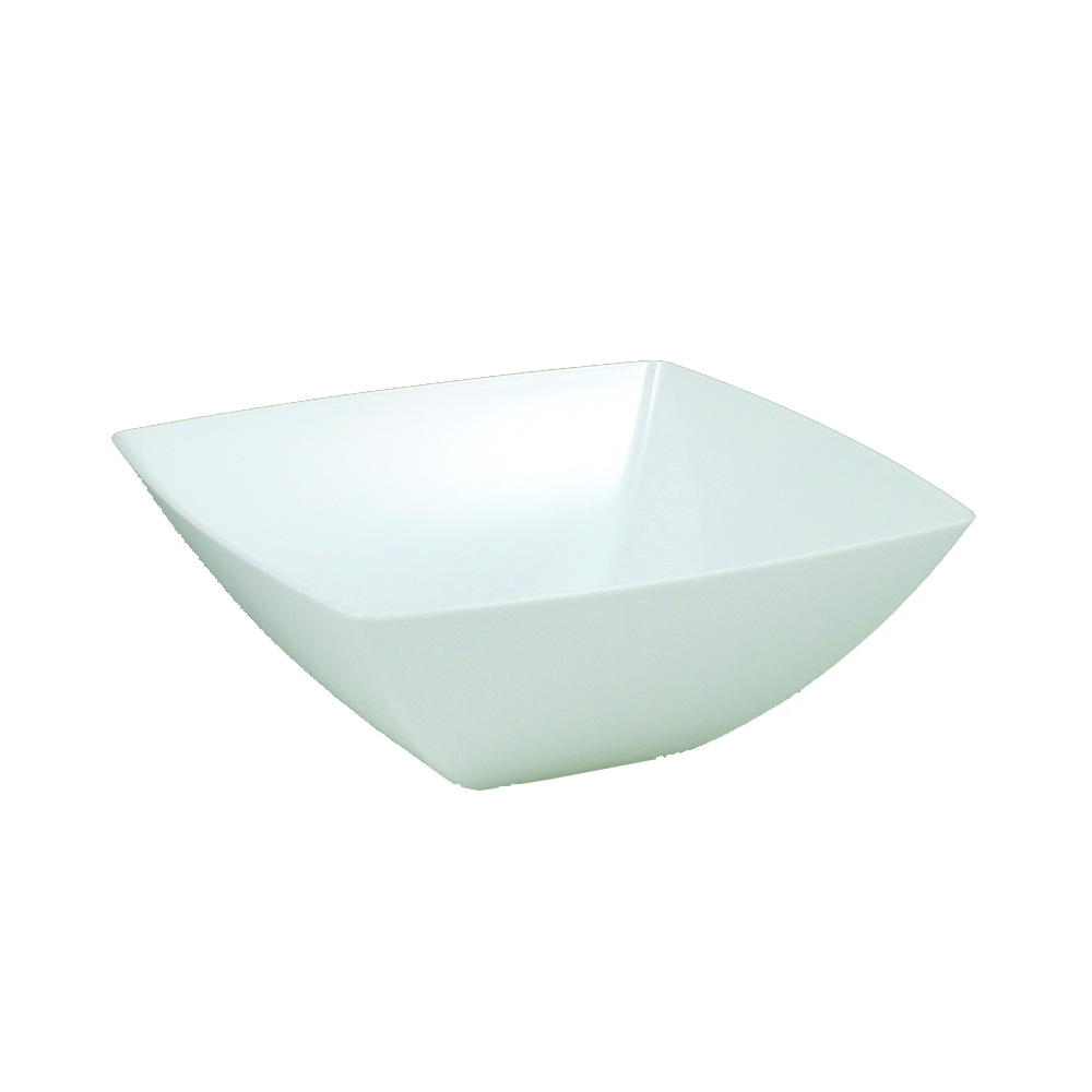 SQ80200 Simply Squared White 20 oz. Square Plastic Presentation Bowl 24/cs - SQ80200 20z WHT SIMP SQR  BOWL