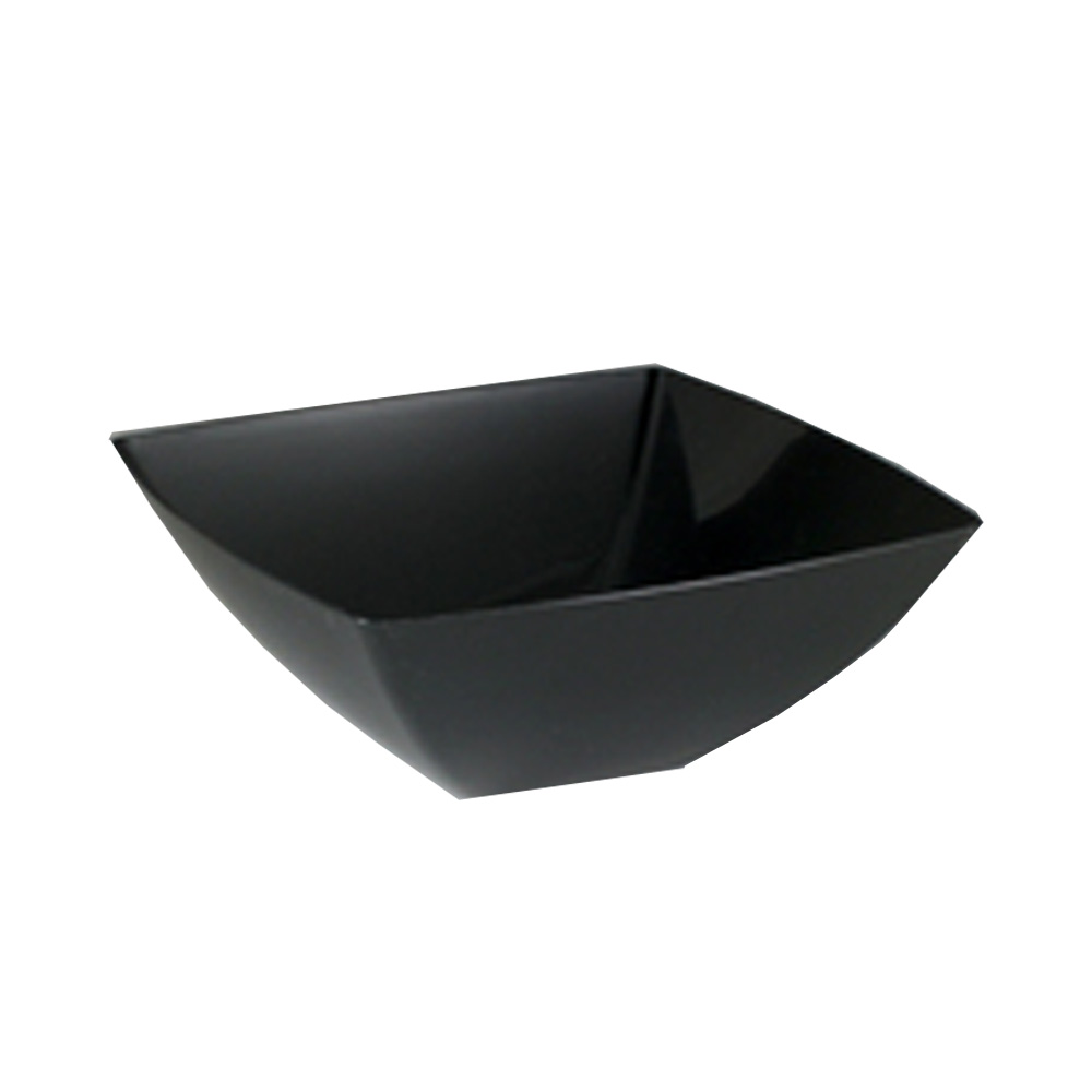 SQ81281 Simply Squared Black 128 oz. Square Plastic Presentation Bowl 12/cs - SQ81281 128z BLK SIMP SQR BOWL