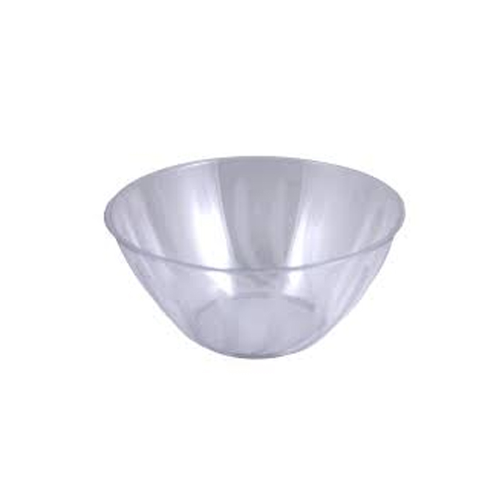 MPI90866 Swirls Clear Medium Plastic Bowl 24/cs