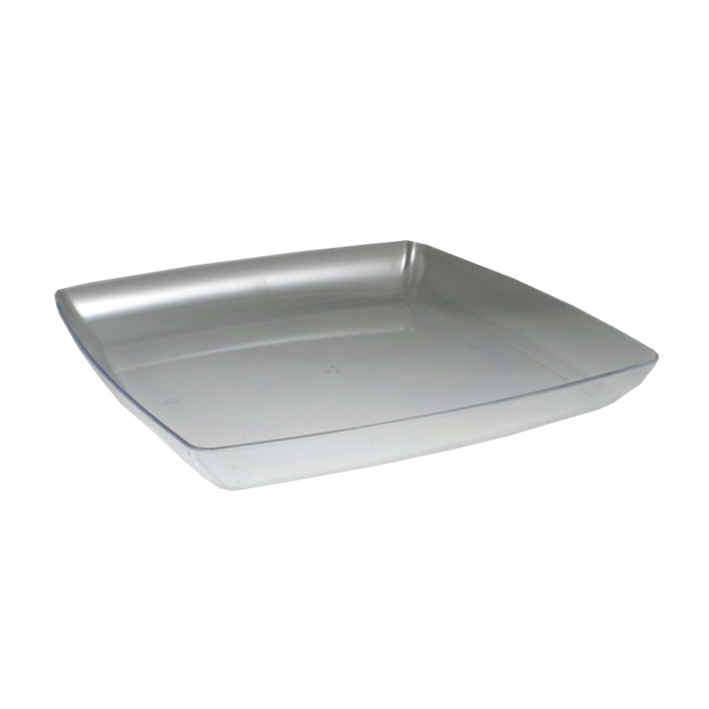 SQ12126 Simply Squared Clear 12" Plastic Tray 12/cs - SQ12126 12" CLR SIMSQ TRAY