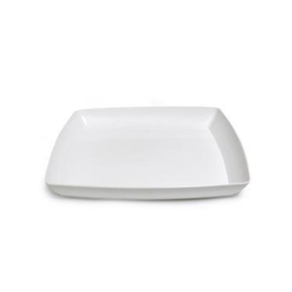 SQ12120 Simply Squared White 12" Plastic Tray 12/cs - SQ12120 12" WHT SIMP SQR TRAY