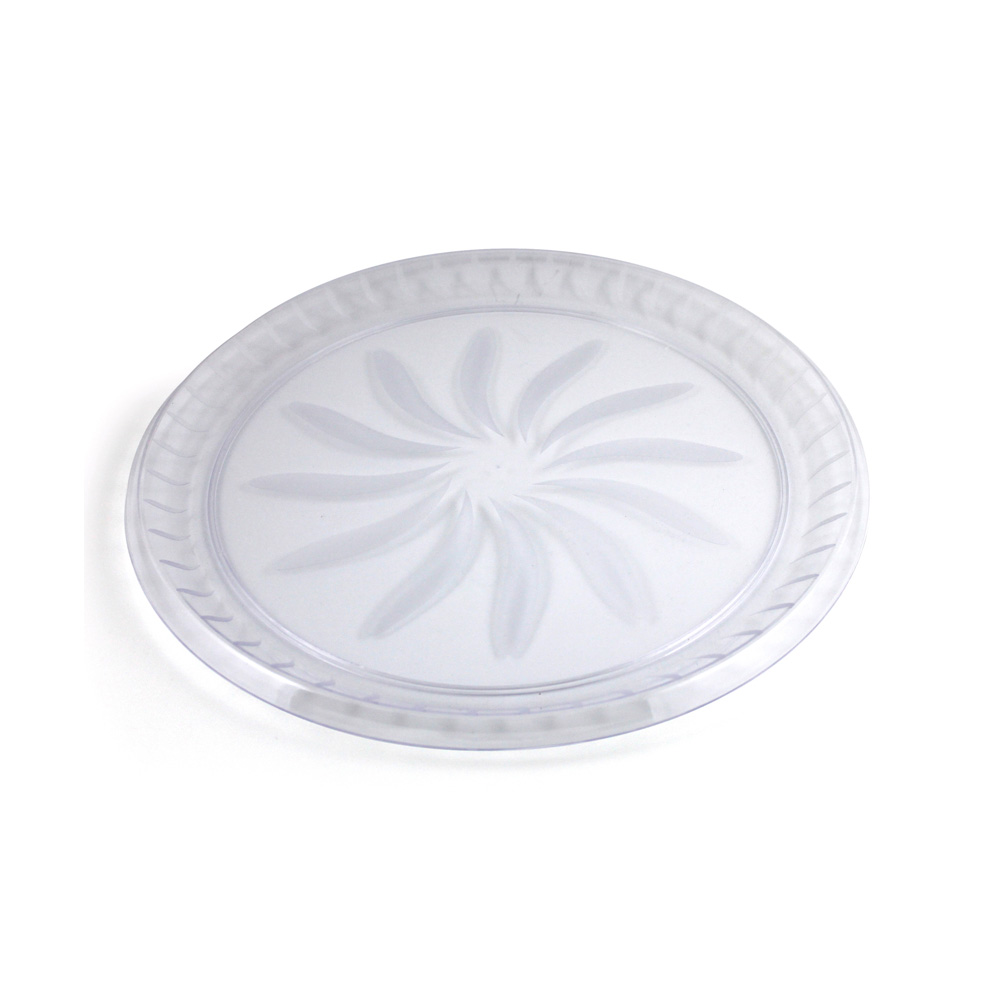 MPI72930 Swirls Clear 16" Plastic Tray 18/cs