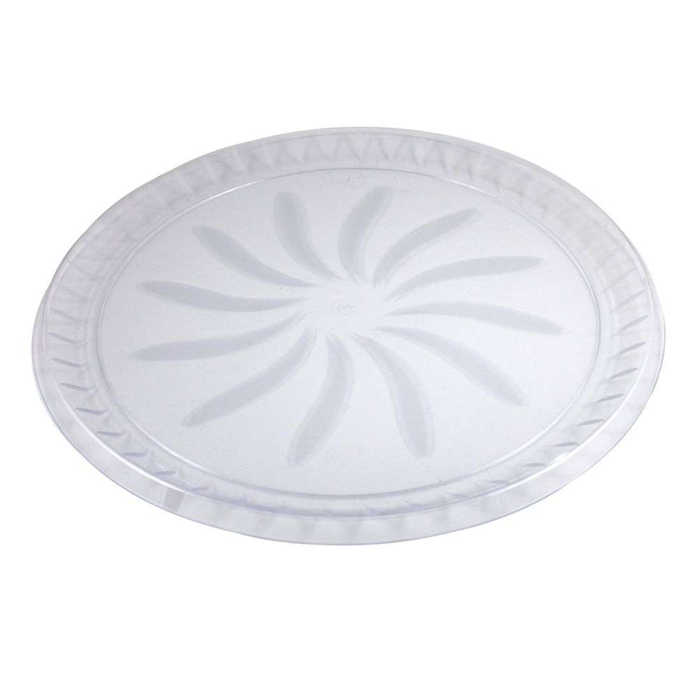 MPI72186 Swirls Clear 18" Plastic Tray 18/cs - MPI72186 18" CLR RD SWIRL TRAY