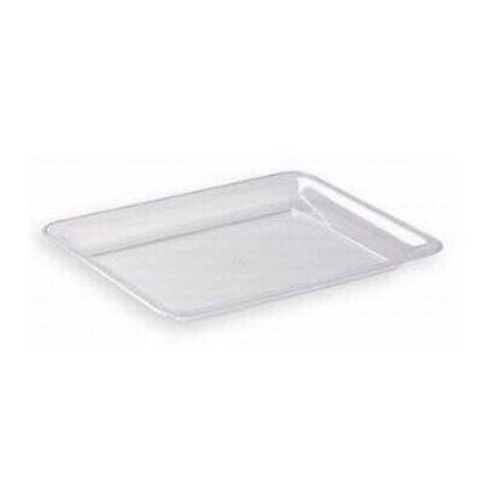 MPI12186C Sovereign Clear 12"x18" Plastic Tray 20/cs - MPI12186C 12X18" CLR RECT TRAY