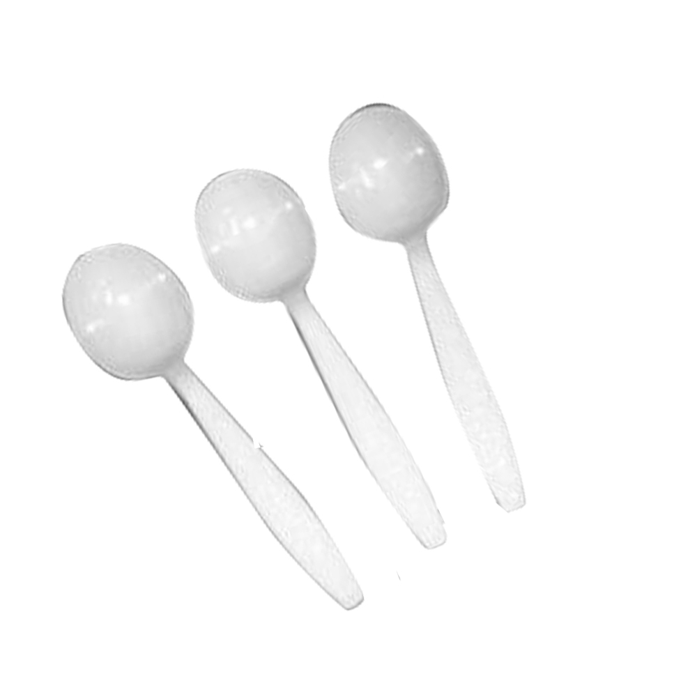 406020/406112 Soup Spoon White Medium Polypropylene 1000/cs - 406020/406112 WHT MED WT SSPNS