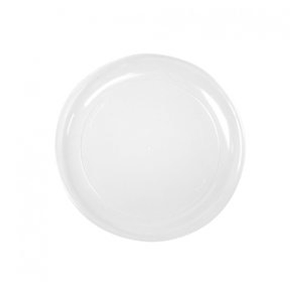 RP9WHITE White 9" Plastic Plate 10/25 cs - RP9WHITE 9" ROUND PLATE 10/25