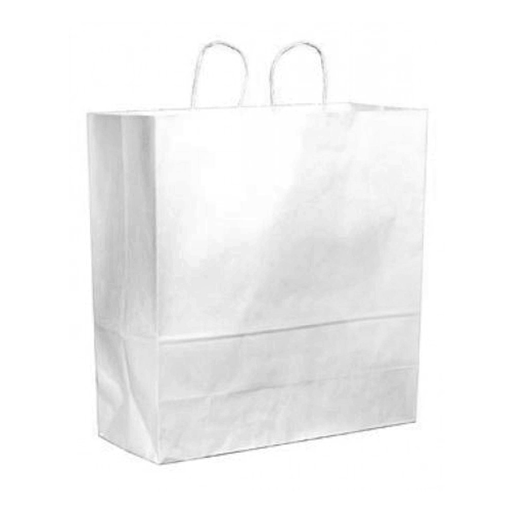 86787 Cargo Shopping Bag 70 lb. White 18"x7"x18.75" Handle Paper 200/bx. - 86787 18X7X18.75 WHT CARGO SHP