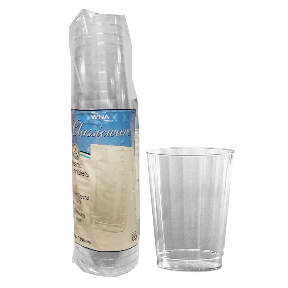 CC10240 Classicware Clear 10 oz. Plastic Tumbler  12/20 cs