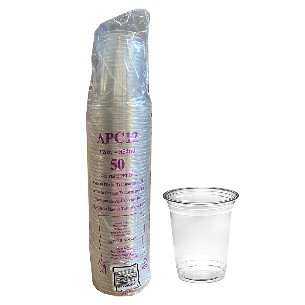 APC12 Clear 12 oz. PET Cold Cup 20/50 cs - APC12 12z CLEAR PET CUP