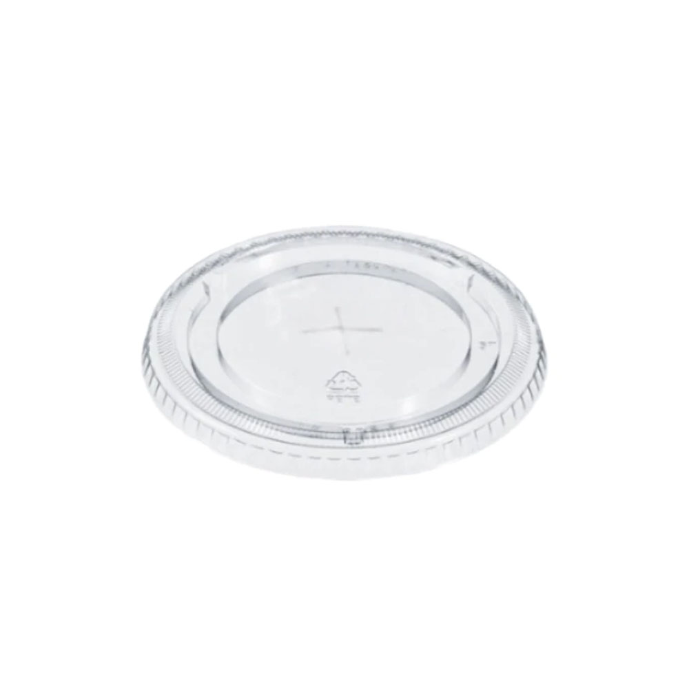 PE-FL98 Clear 12-24 oz. PET Slotted Lid 20/50 cs - PE-FL98 CL FLTLID 12-24 PET CC