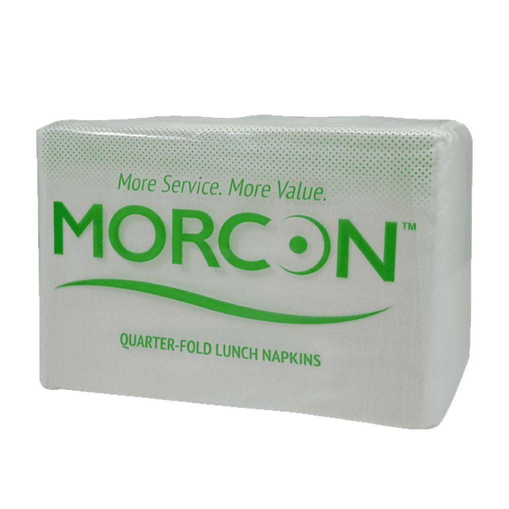 L12500 Morsoft Lunch Napkin White 1 ply 12/500 cs