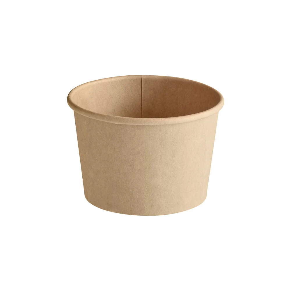 795KFT4PE Kraft 4 oz. Round Paper Container 1000/cs