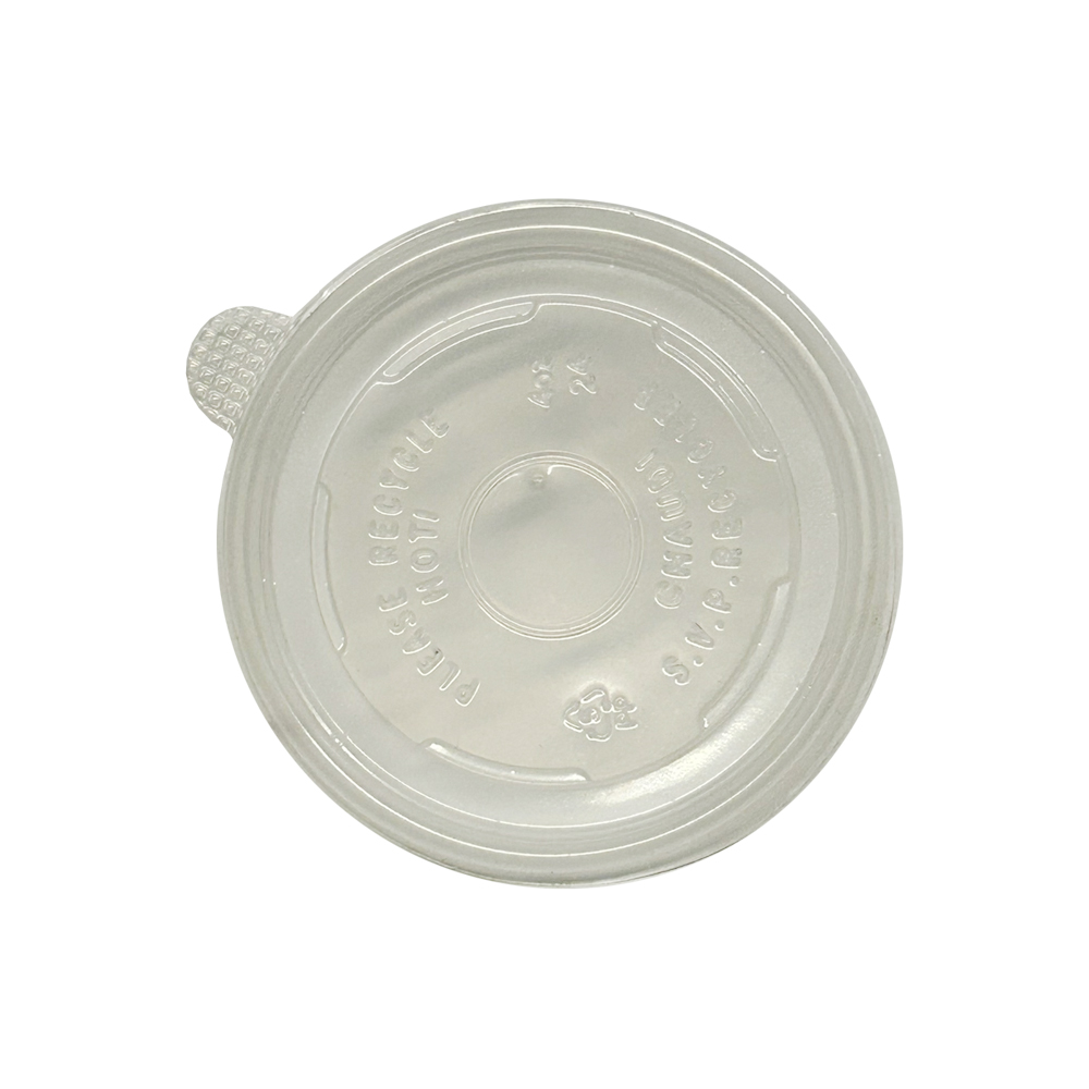 795KFTL4PP Clear 4 oz. Round Plastic Container Lid 1000/cs - 795KFTL4PP 4z PLS RND CONT LID