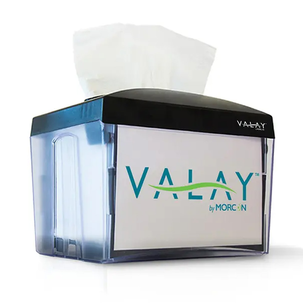 NT222 Valay Clear Tabletop Napkin Dispenser 1 ea. - NT222 CLR VALAYNAP TBLETOP DSP