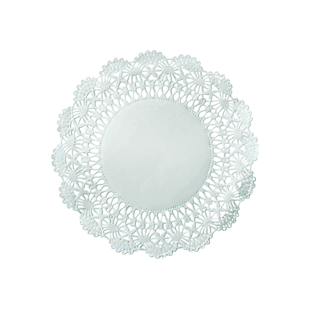 500234 Cambridge White 5" Lace & Linen Doilies 1000/cs