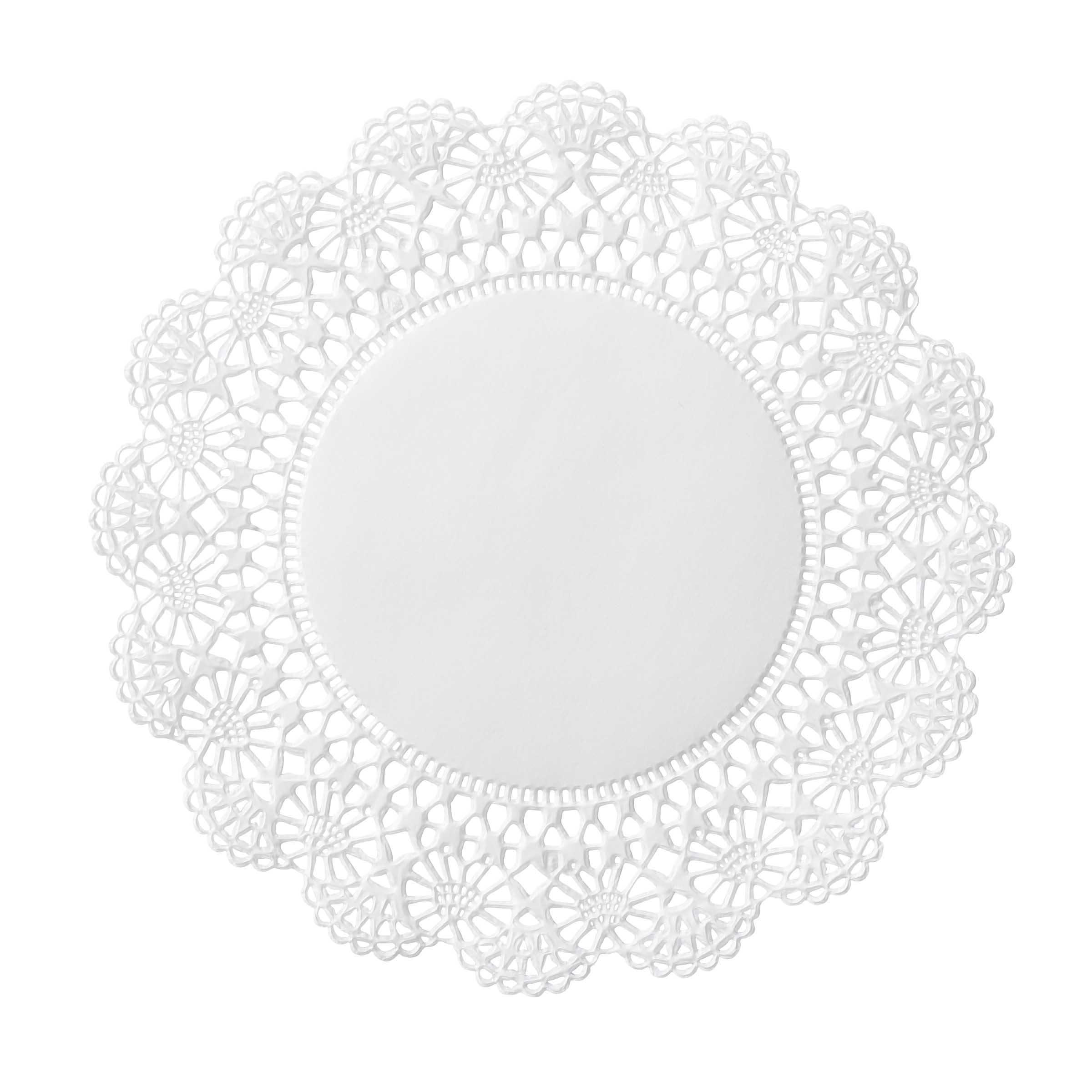 500235 Cambridge White 6" Lace & Linen Doilies 1000/cs