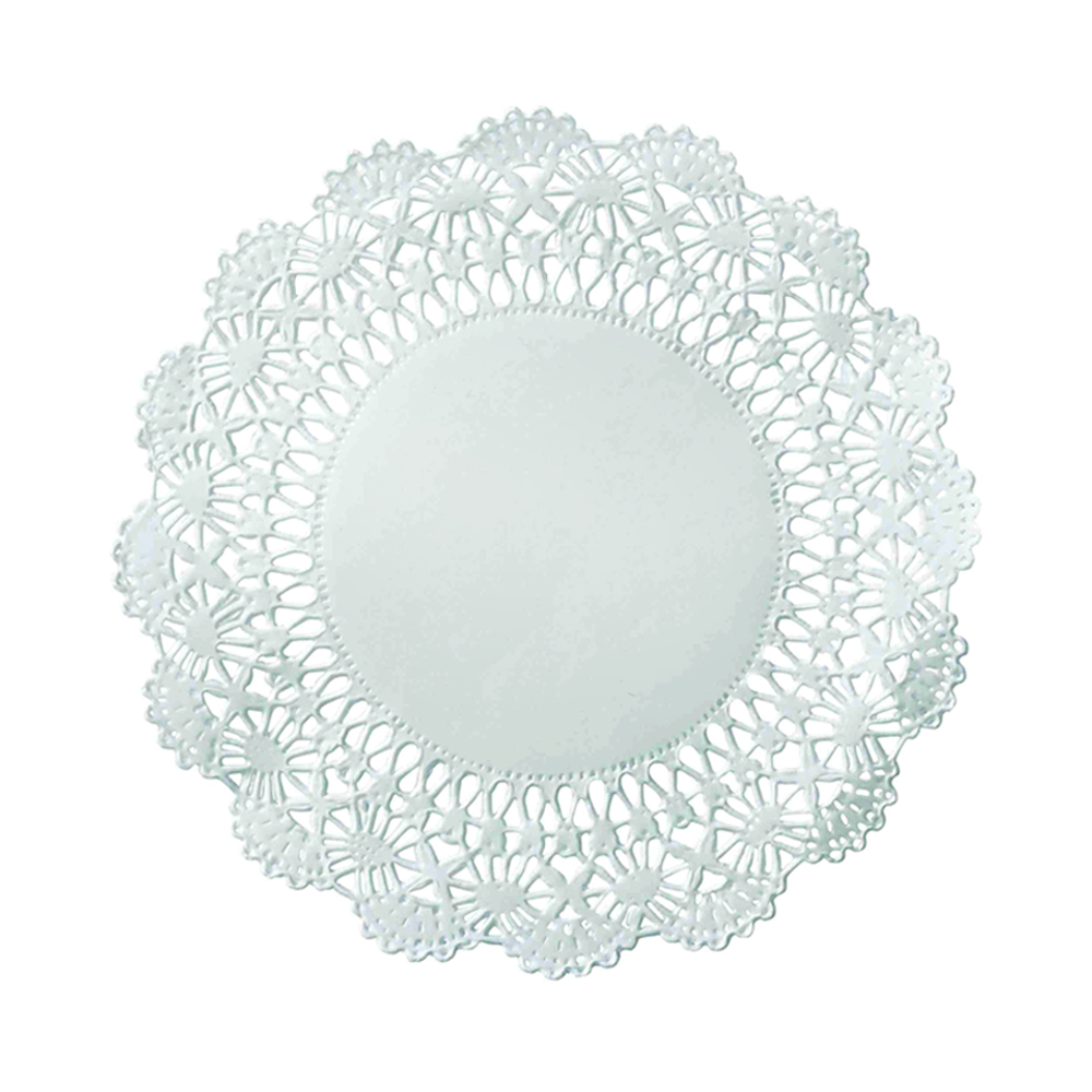 500239 Cambridge White 12" Lace & Linen Doilies 1000/cs