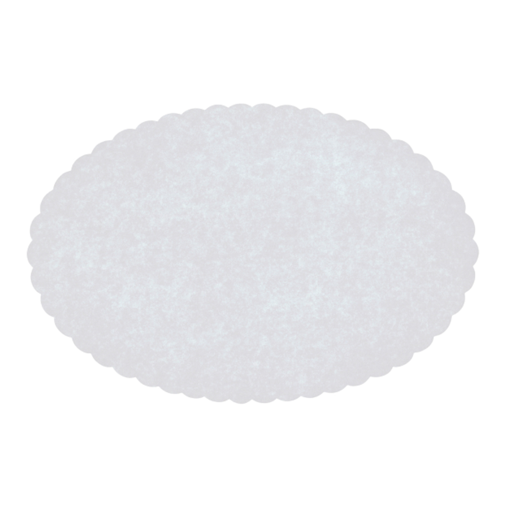 327133 White 9" Oval Scalloped Doilies 2/1000 cs - 327133-6X9 SCALLOP OVAL DOILES