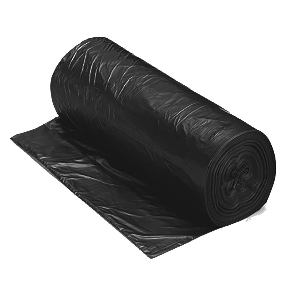 VLH3860-22B Can Liner 38" x 57" 19 Mic 55 Gal. Black Plastic Hi-Density On A Roll 6/25 cs