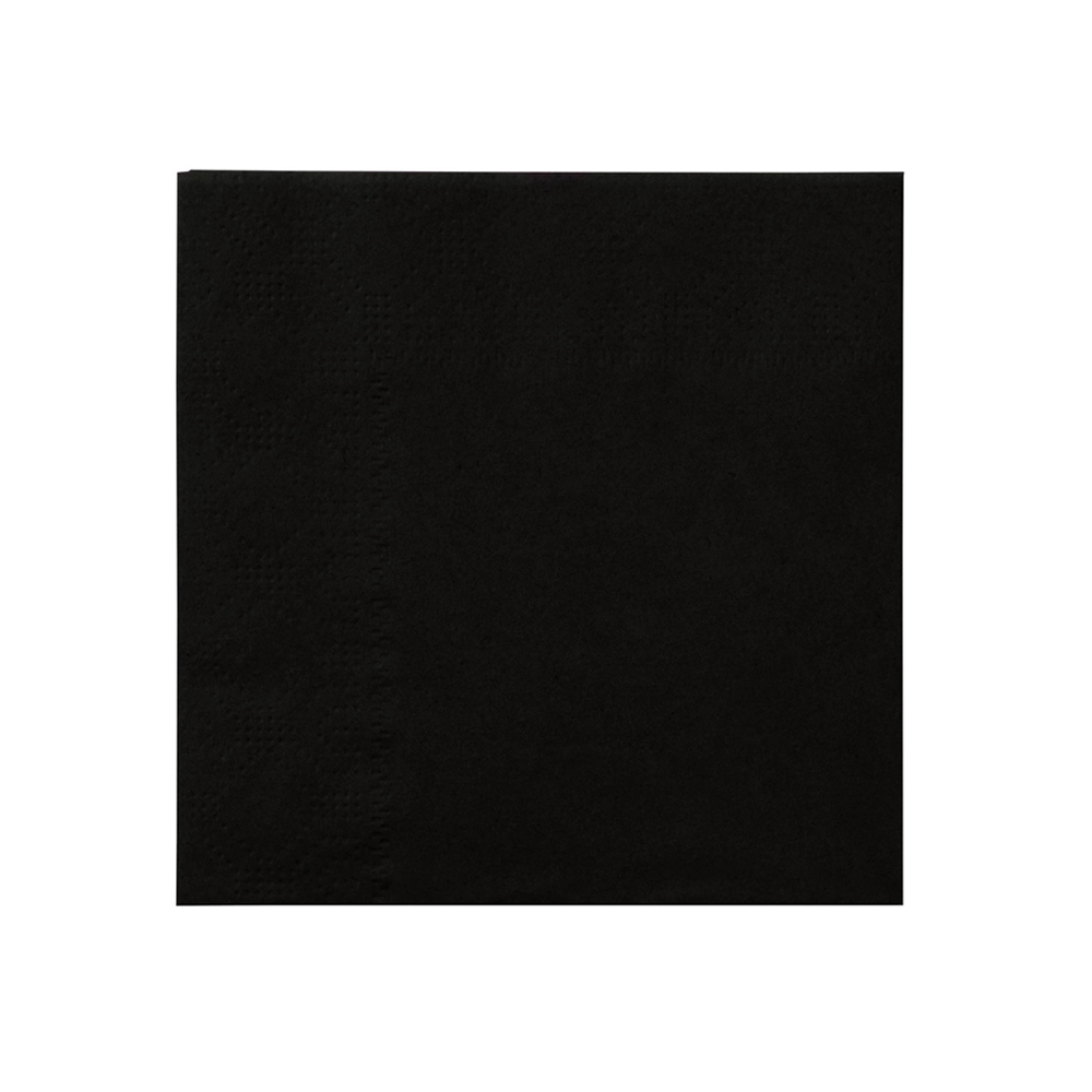 180313 Black Regal Beverage Napkin 2ply 1/4 Fold 4/250 cs - 180313 BLACK 2 PLY BEVNAP