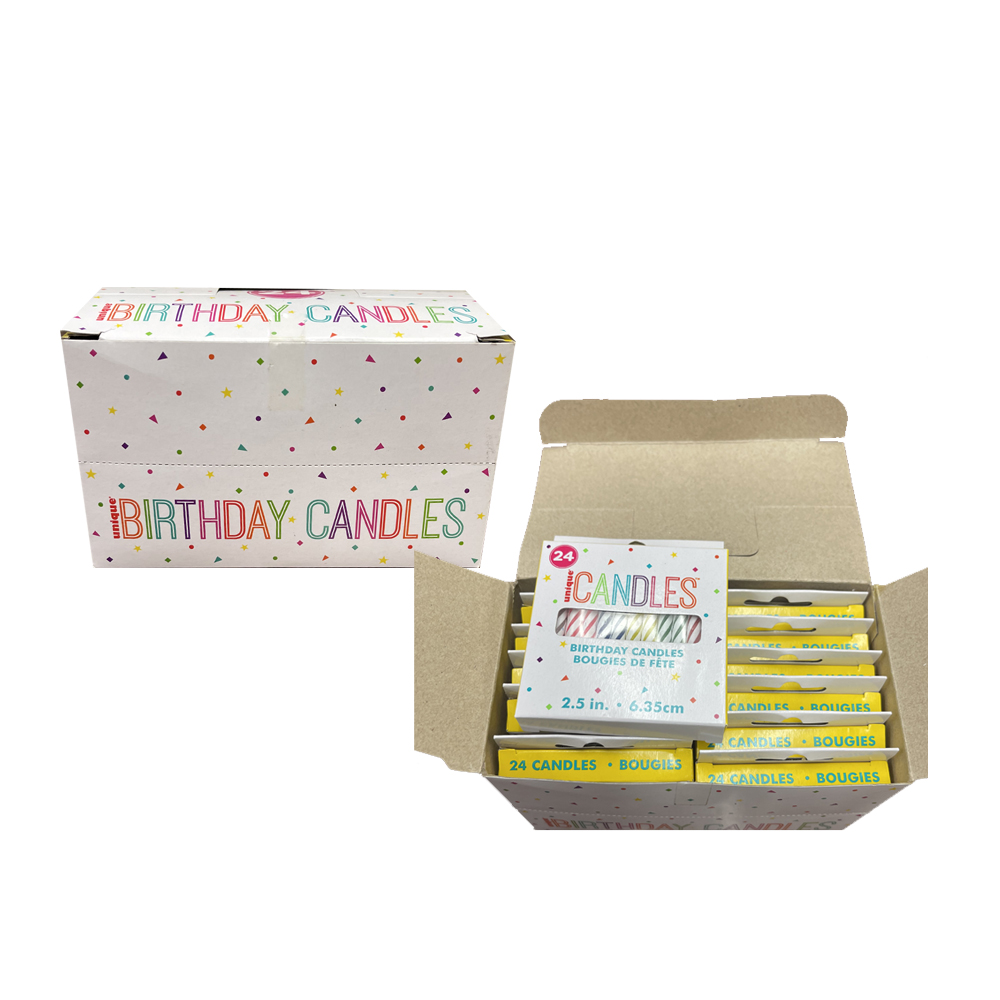 17105/99 Assorted Birthday Candles 12/24 cs