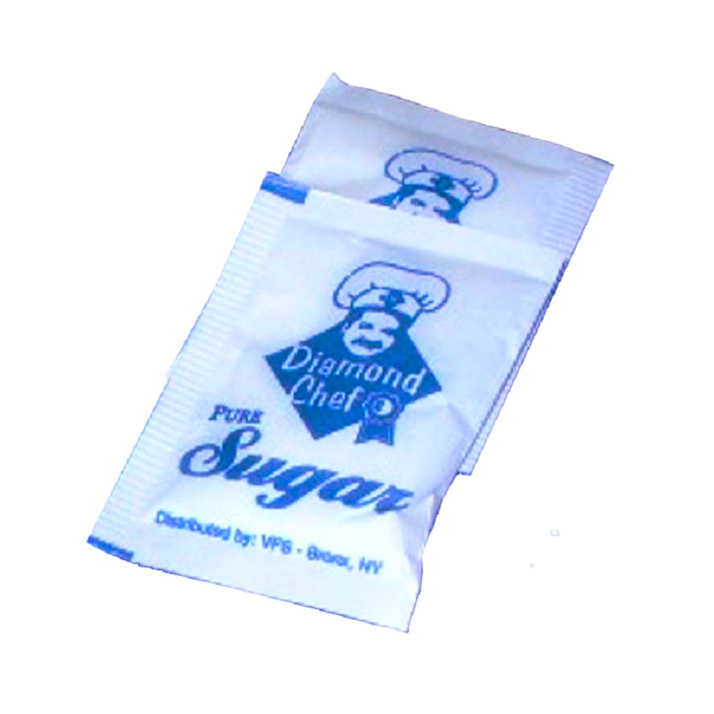 58585 White Individual  Sugar Packs 2000/cs - 58585  SUGAR INDIV.1/10z 2000