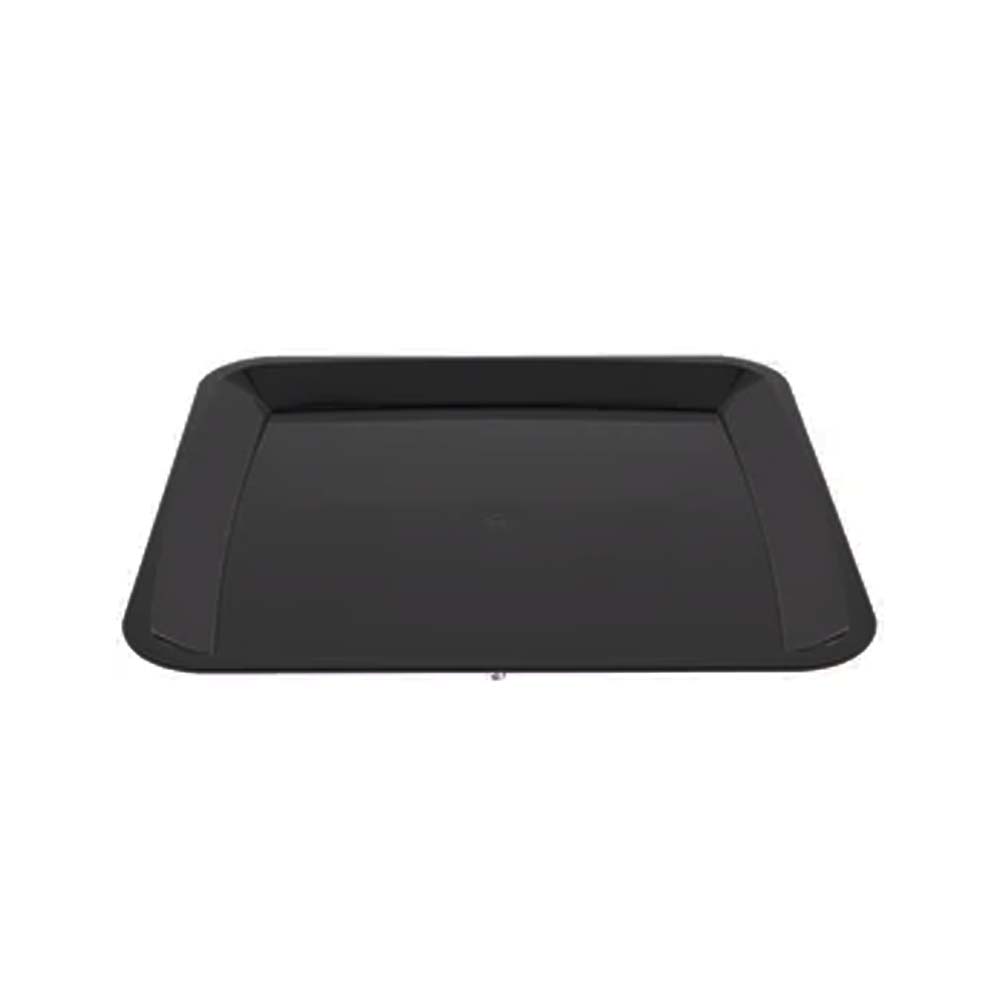 MST12BK Milan 12"x12" Square Plastic Serving Tray 25/cs - MST12BK 12" MILAN SQ BLK TRAY