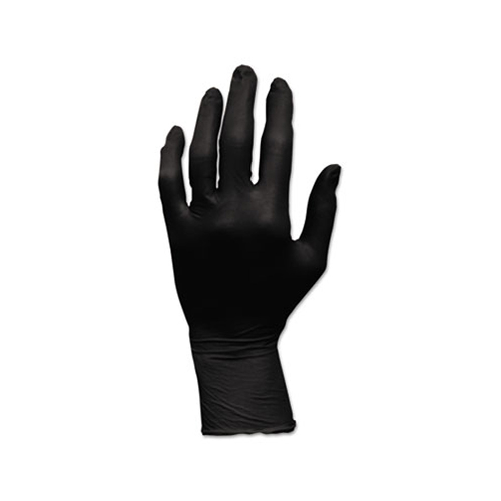 GLN105FM Pro Works Black Medium Nitrile Gloves Powder Free 10/100 cs - GLN105FM MED BLK PF NITRIL GLV