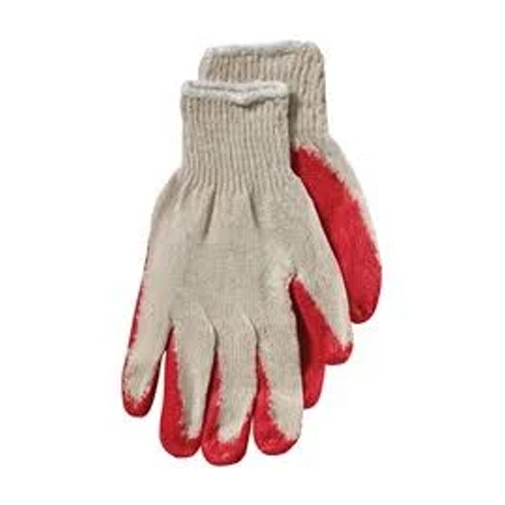 WA8306A Red/White One Size Fits All Knit Glove w/Coated Palm 10/cs