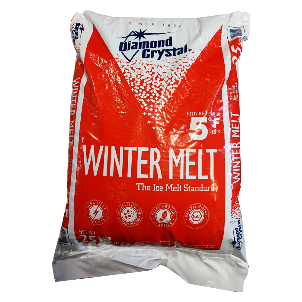 100012604 Diamond Crystal 25 lb. Bag Winter Melt Rock Salt Ice Melt 1 bg. - 100012604 25# ROCK SALT