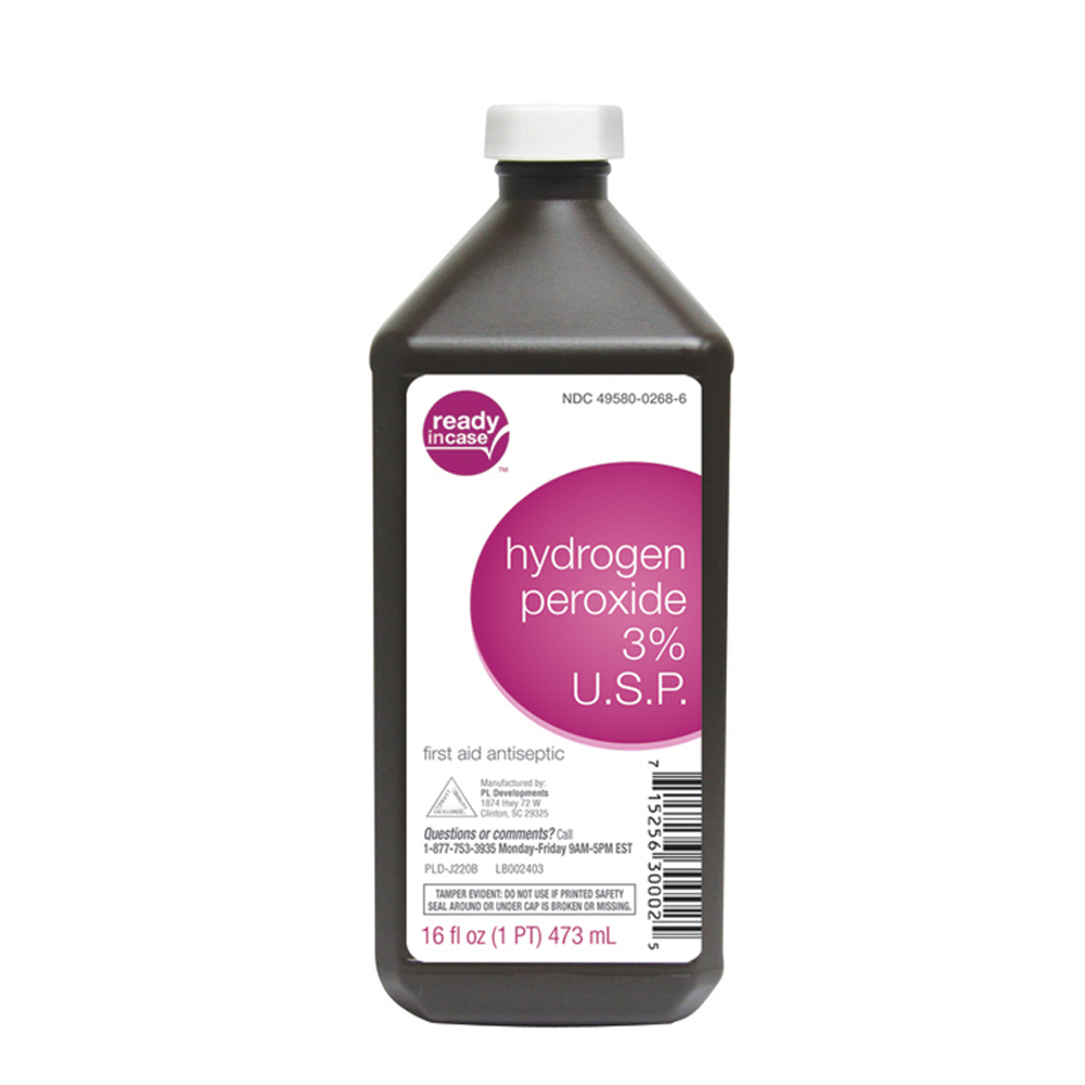 FG001889 Ready in Case 16 oz. 3% Hydrogen Peroxide  12/cs - FG001889 16z 3% PEROXIDE