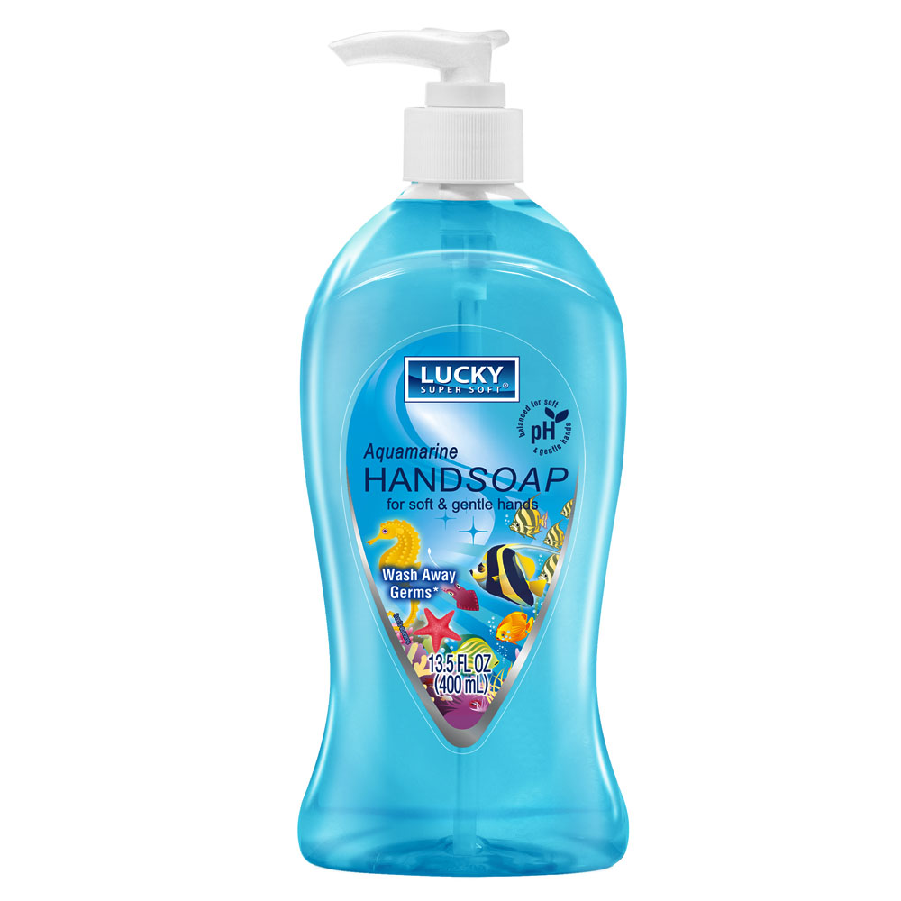 10363-12 Lucky Super Soft 13.5 oz. Clear Aquarium Hand Soap 12/cs - 10363-12 SOAP CLR AQURIM 13.5z