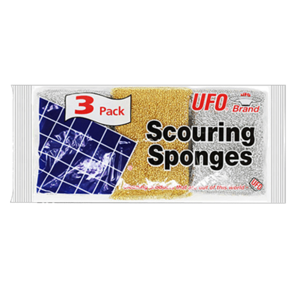 933-0036 Assorted Scouring Sponges 3pk 36/3 cs - 933-0036 SCOURING SPONGES 3 PK