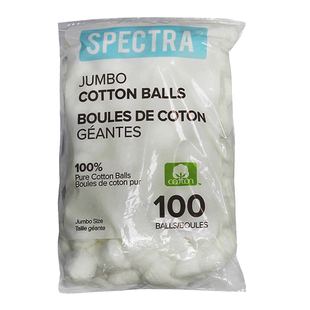66614 Spectra Jumbo  Cotton Ball 48/100 cs - 66614 JMBO 48/100 COTTON BALLS