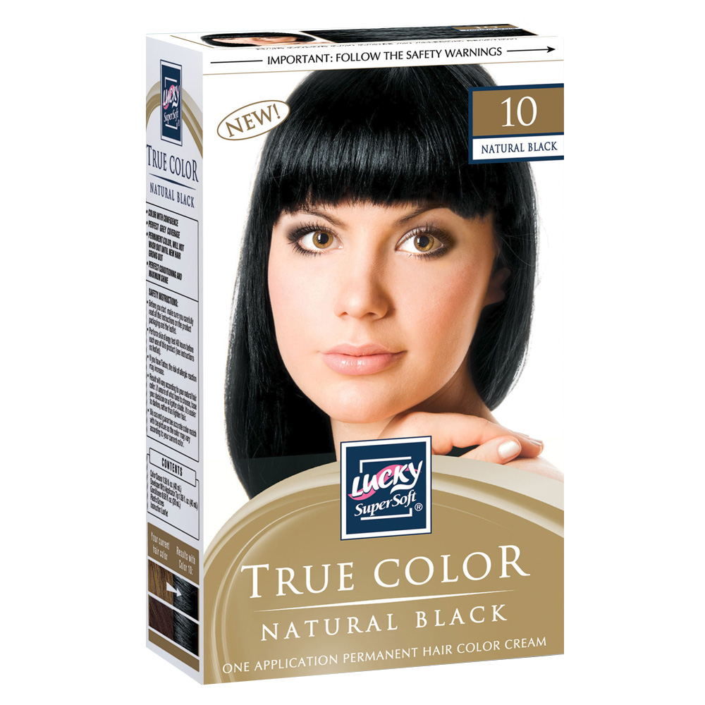 10265-12 Lucky Super Soft Natural Black Hair Color (#10) Cream  12/cs