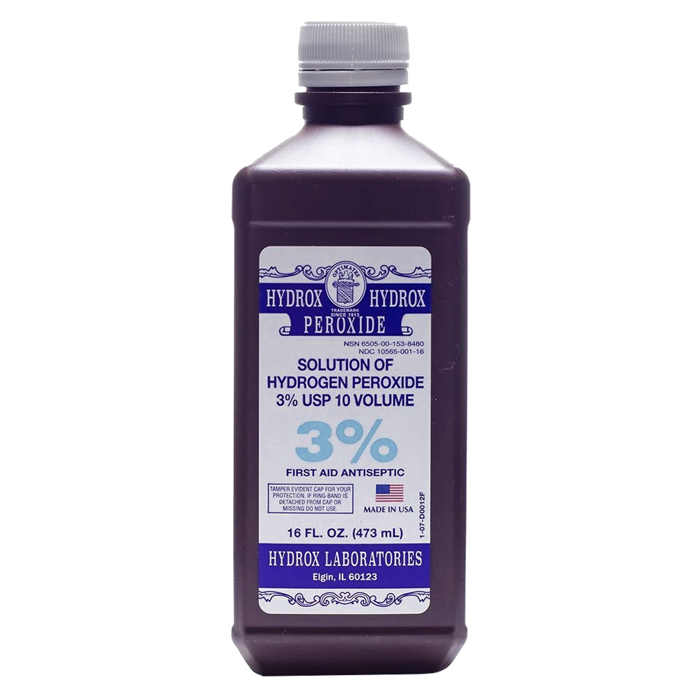 D0012 16 oz. 3% Solution of Hydrogen Peroxide 12/cs - D0012 16z 3% HYDROGEN PEROXIDE