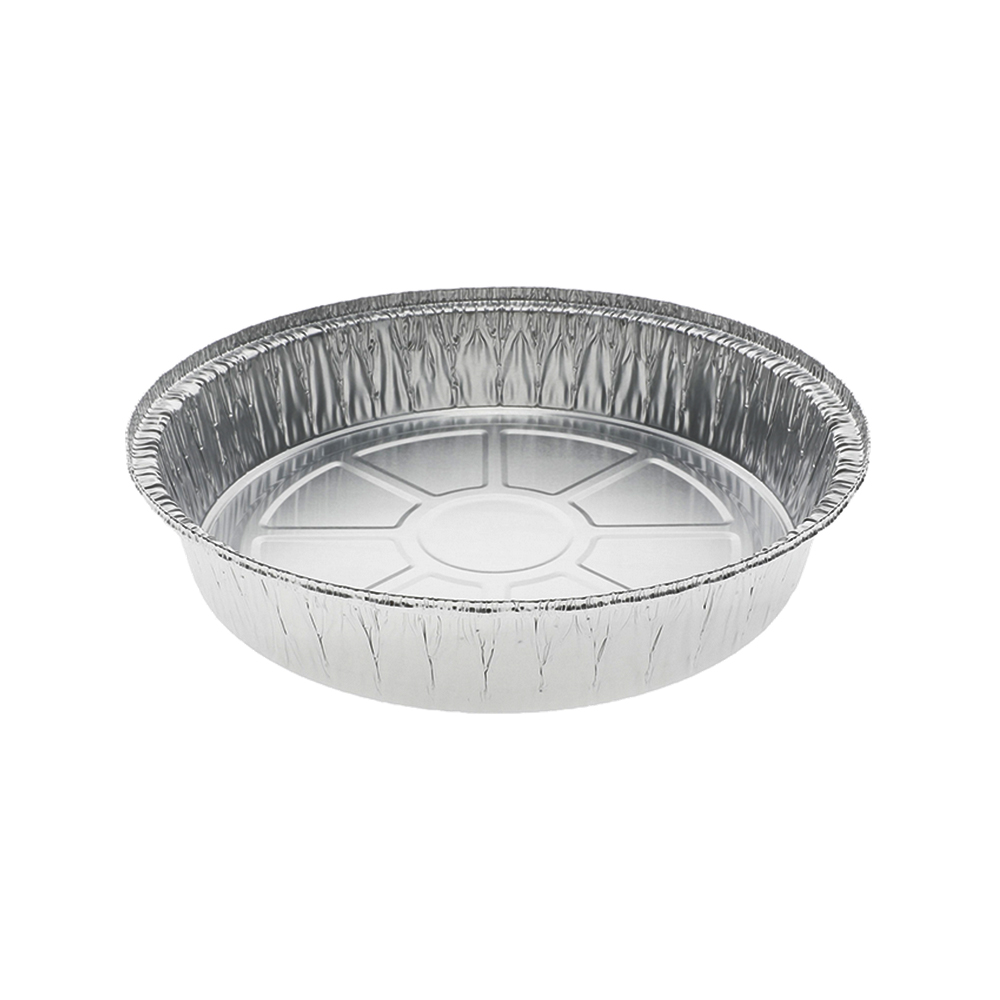 50935 Aluminum 9" Round Hemmed Edge Container     500/cs
