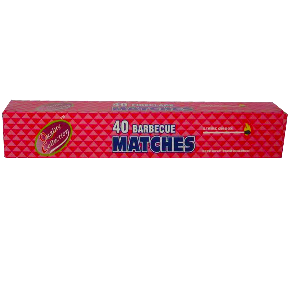 15012 Wooden BBQ Matches 48/40 cs - 15012 BARBEQUE MATCHES WOOD