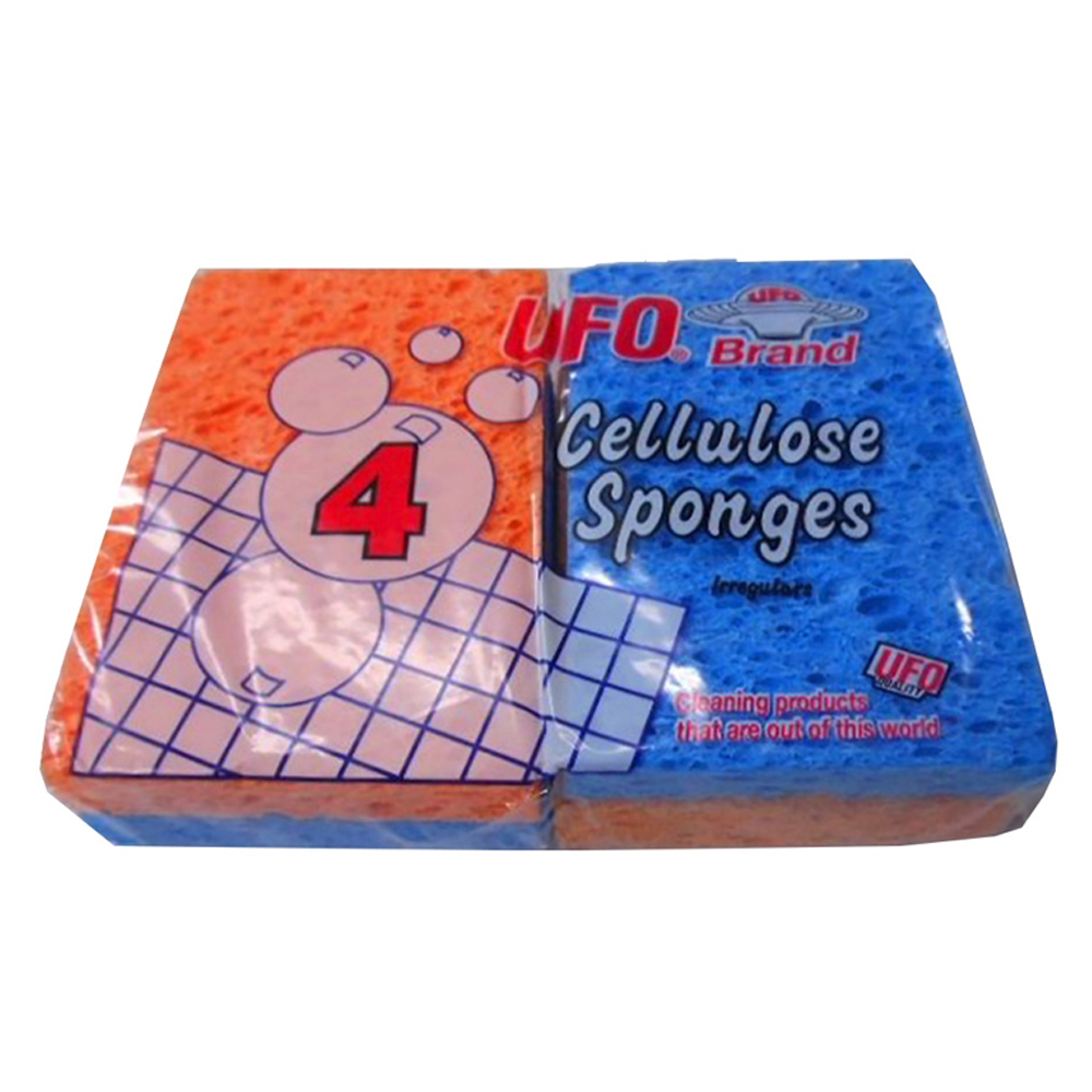 904-0072 Blue & Orange 4.5"x2.75"x0.75" Cellulose Sponge 72/4 cs