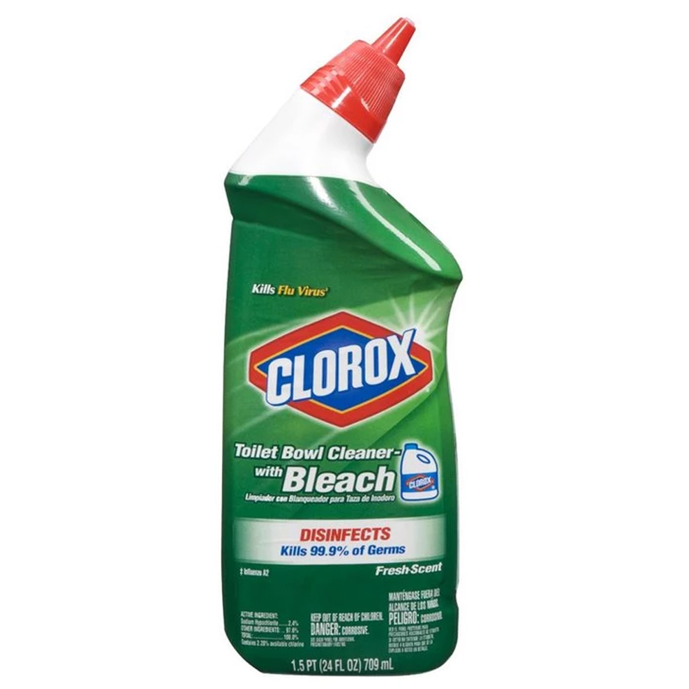 00933 Clorox 24 oz. Toilet Bowl Disinfectant Cleaner w/Bleach & Fresh Scent 12/cs - 00933 CLRX 24z FRSH TBOWL CLNR
