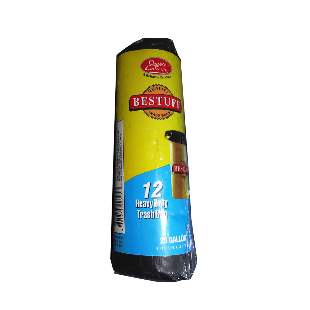 B36/12 Bestuff Kitchen Bag 26 Gal. Black Plastic On a Roll  36/12 cs - B36/12 26 GL BLK HVY TRASH BAG