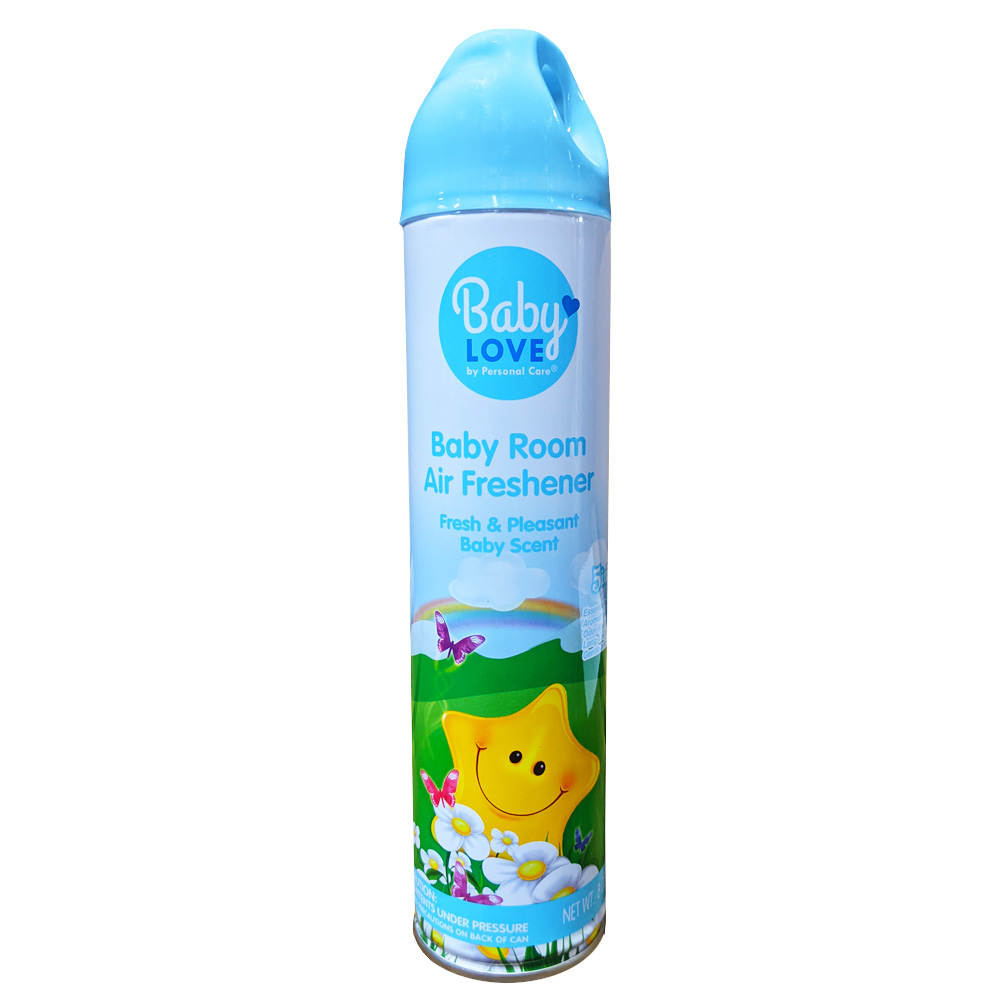 5091-12 Baby Love 8 oz. Blue Baby Room Air Freshener w/Fresh & Pleasant Baby Scent 12/cs - 5091-12 AIR/F BLU BABYSCNT 8z
