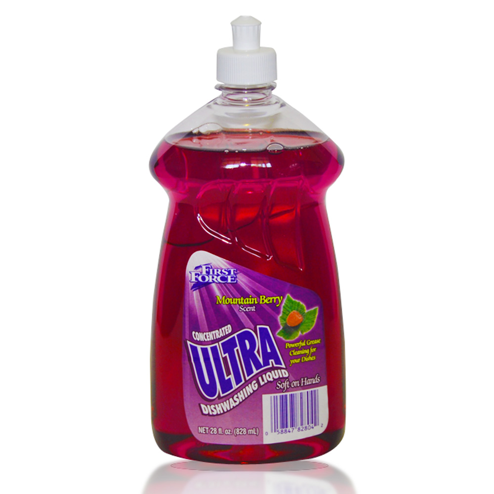 82804-2 First Force 28 oz. Ultra Dish Detergent w/Mountain Berry Scent 12/cs