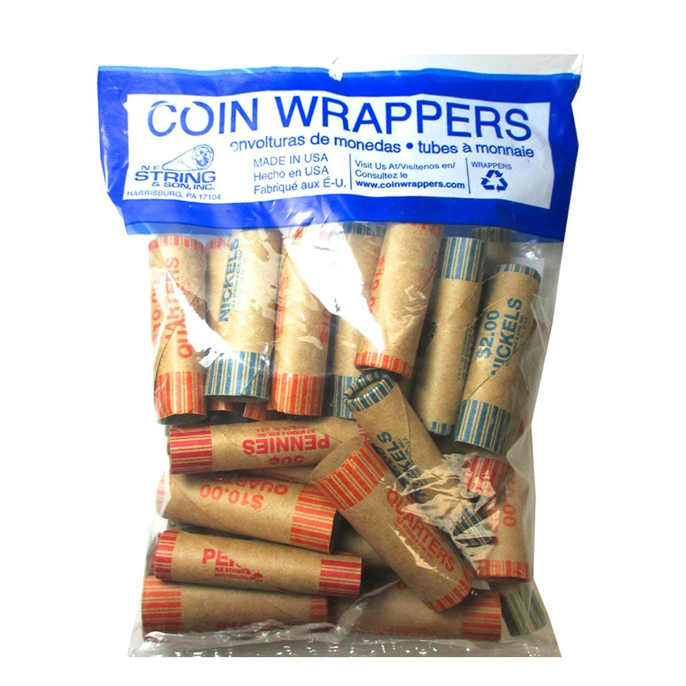 1040 Mixed Coin Wrappers 25/36 cs - 1040 MIXED COIN WRAPPER 36 CT