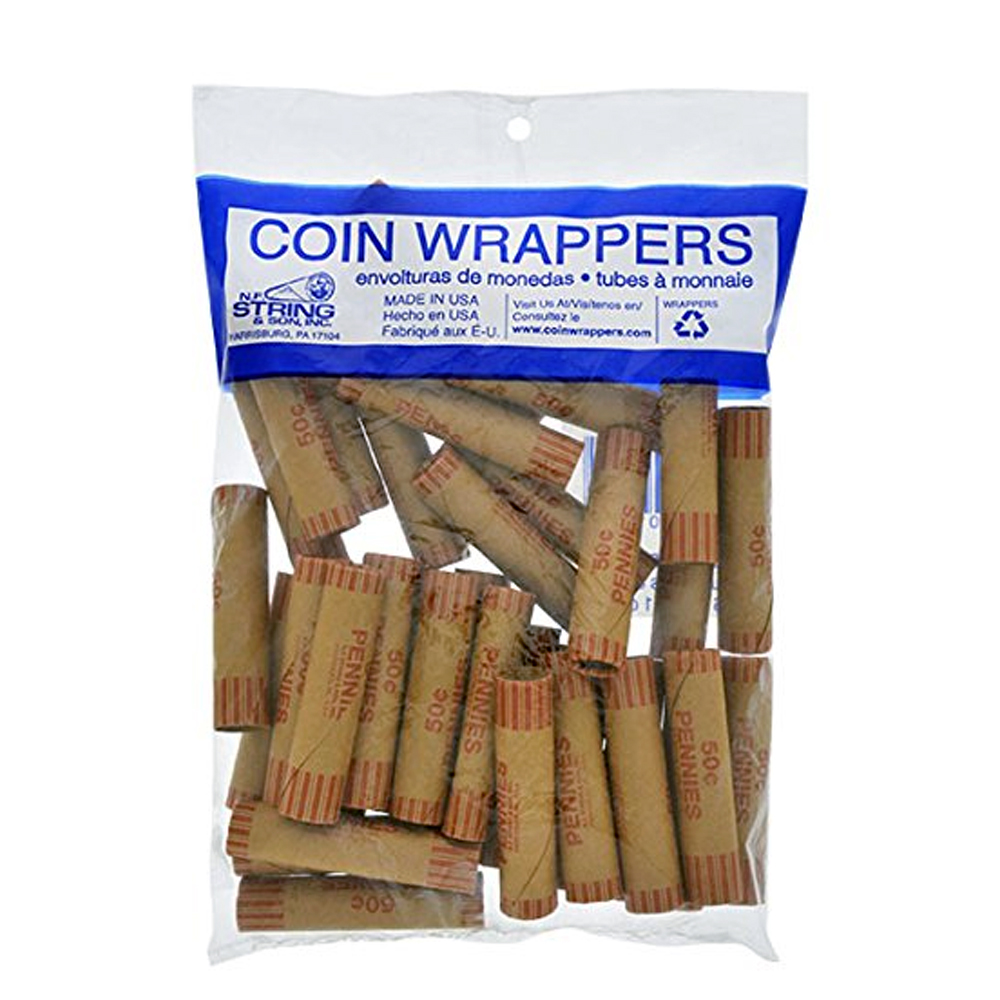 1041 Penny Coin Wrappers 25/36 cs - 1041 PENNY COIN WRAPPERS
